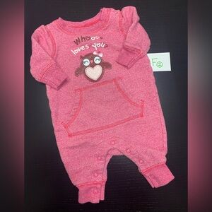 ⭐️2/$8.00⭐️ George 0-3m Owl Theme Romper